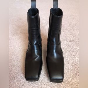 Rick Owens black heeled boots size 38